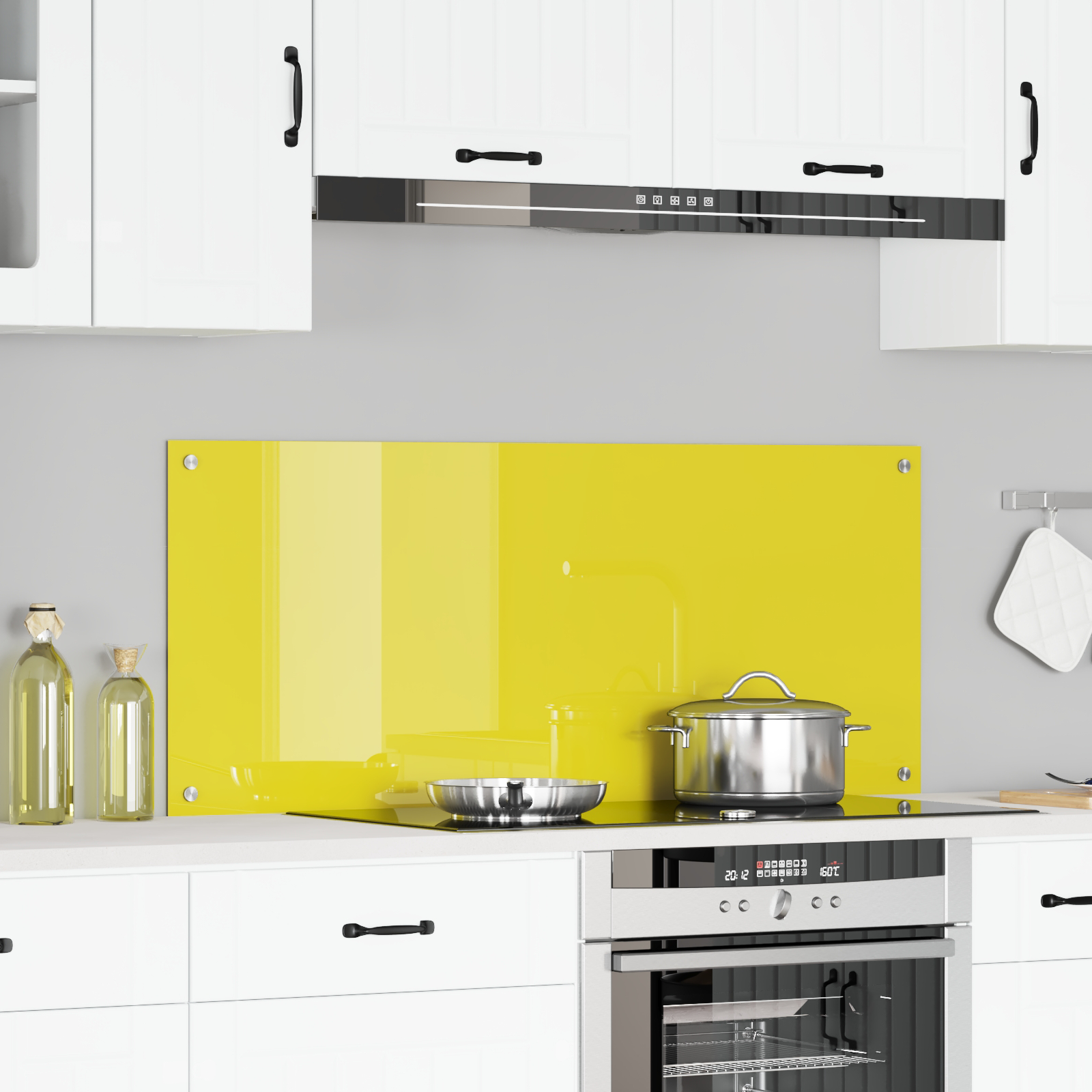 Kögi Splashback Kollane 120 x 50 x 0.6 cm Karastatud klaas