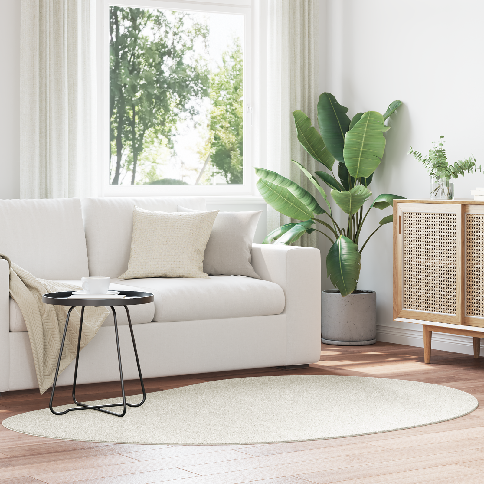 Vaip cream 140 x 200 cm Polüester