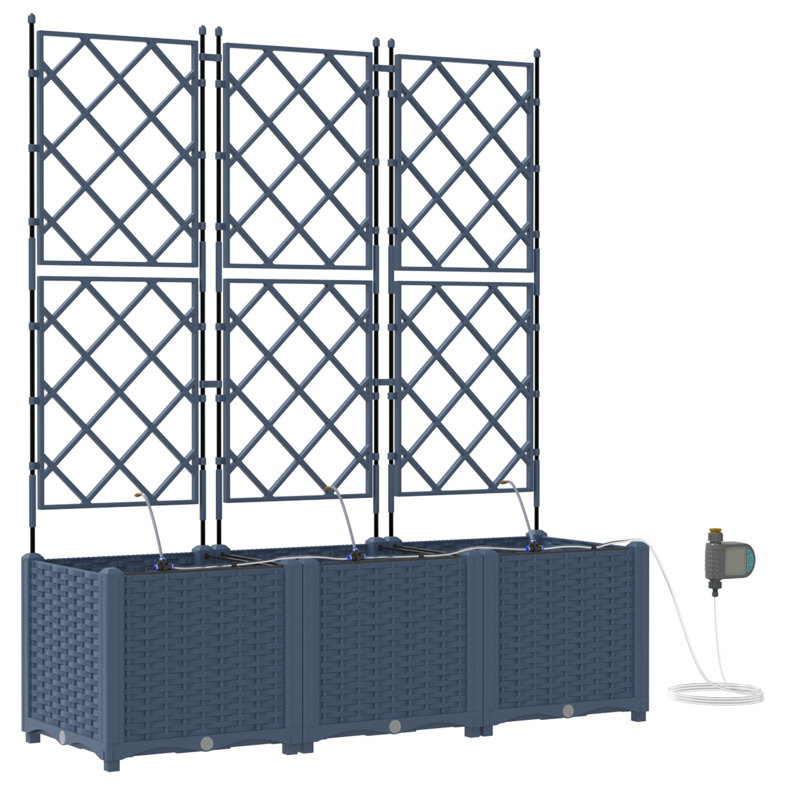 Сажалка для рассады с системой полива, 3 шт, серый