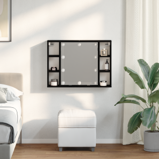 LED Peegelkapid - Must tamm - 76x15x55 cm - Tehispuidust