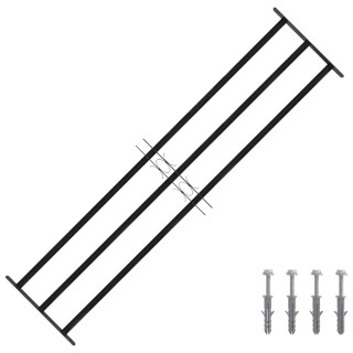 Akna rest Must 174 x 45 cm Pulbervärvitud teras