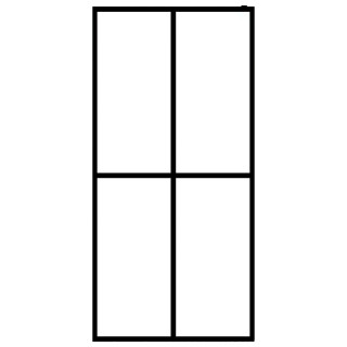 Душевая стенка, матовое закаленное стекло, 100 x 195 см