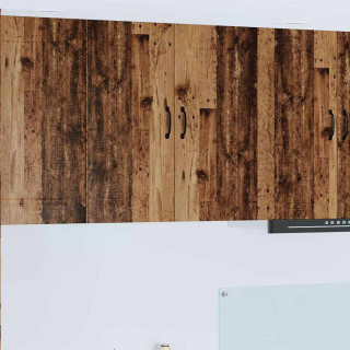 Seinakapp kööki riiuliga Vana puit 80 x 31 x 80 cm Tehispuit