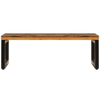 kohvilaud, 100 x 50 x 35 cm, taastatud puit ja teras