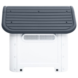 Собачья будка, серая, 59 x 75 x 66 см, полипропилен