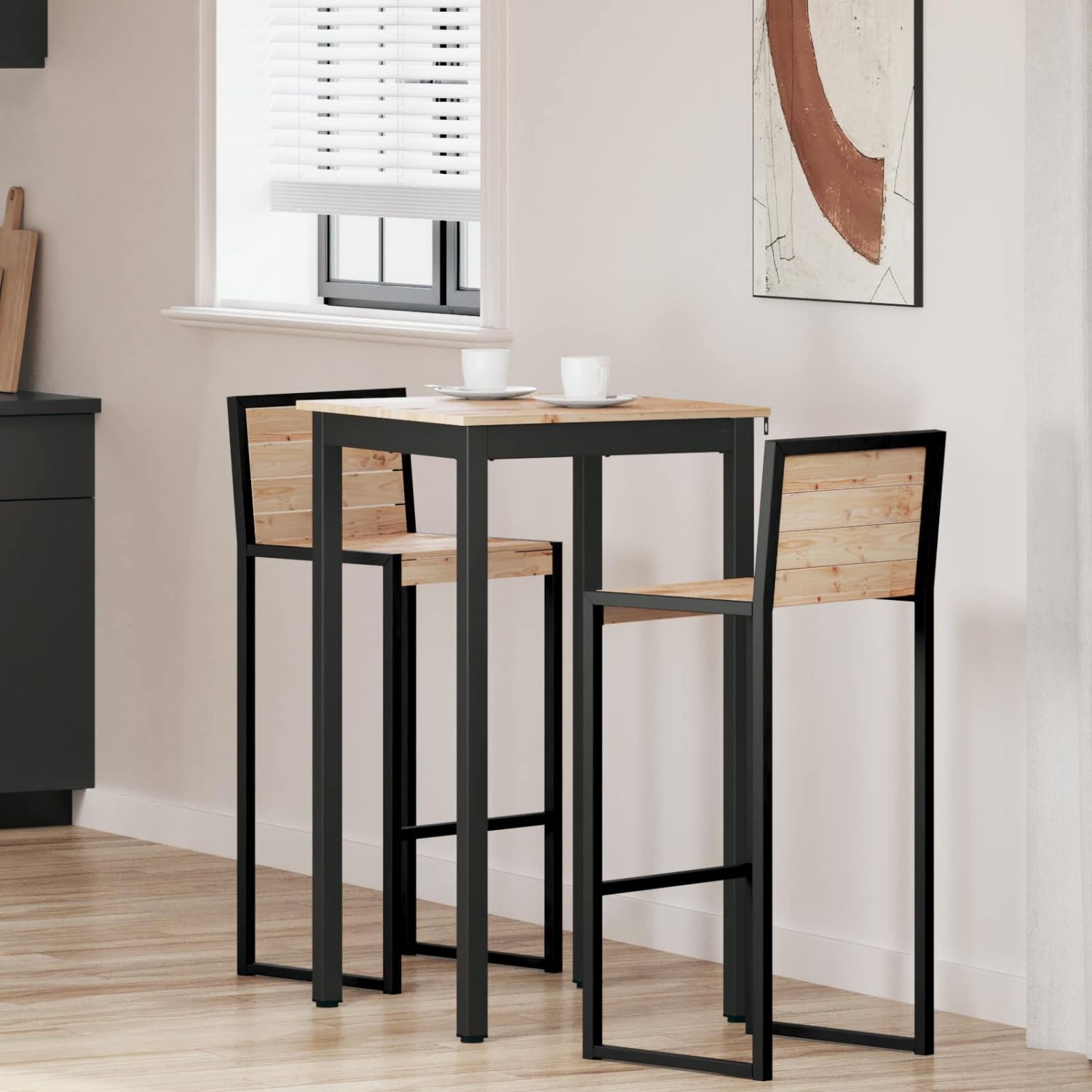 Baarilaud Neutraalne 60 x 60 x 105 cm Tahke mänd