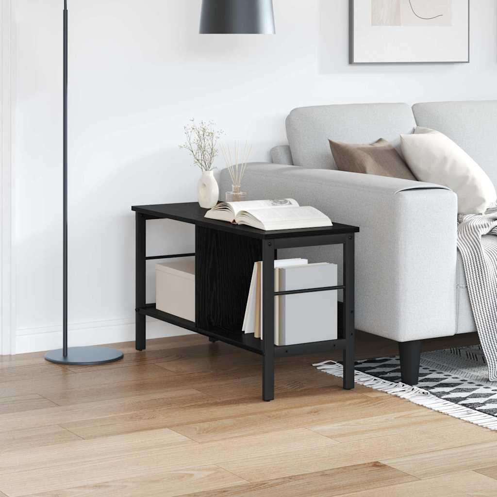 Raamatukapp Must tamm 82 x 32 x 47 cm Tehispuit