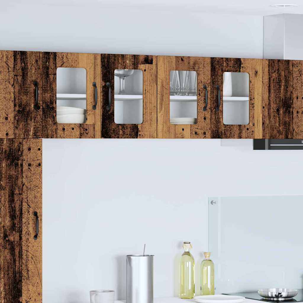 Seinakapp kööki riiuliga Vana puit 60 x 31 x 40 cm Tehispuit