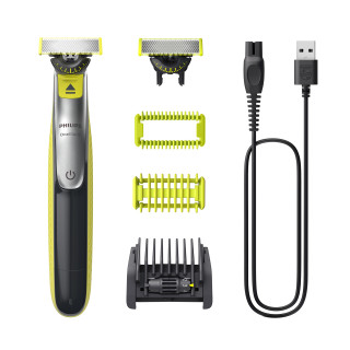 Philips OneBlade Face + Body QP2834/23, 1x Original blade, 1x 360 blade, 5-in-1 comb (1,2,3,4,5 mm), 60 min run time/4hour charging