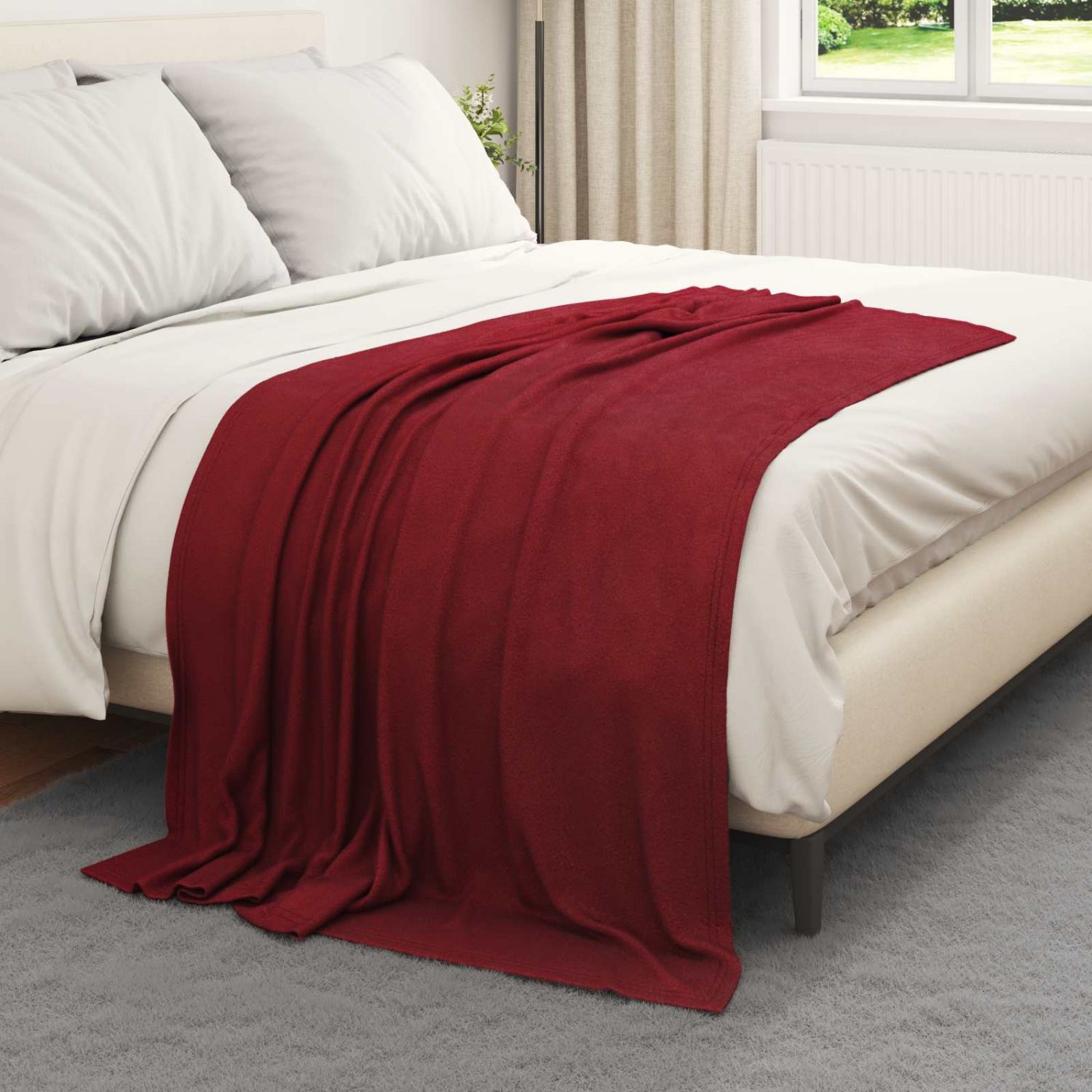 Pleedi pleed Bordeaux punane 170 x 130 cm Fliis