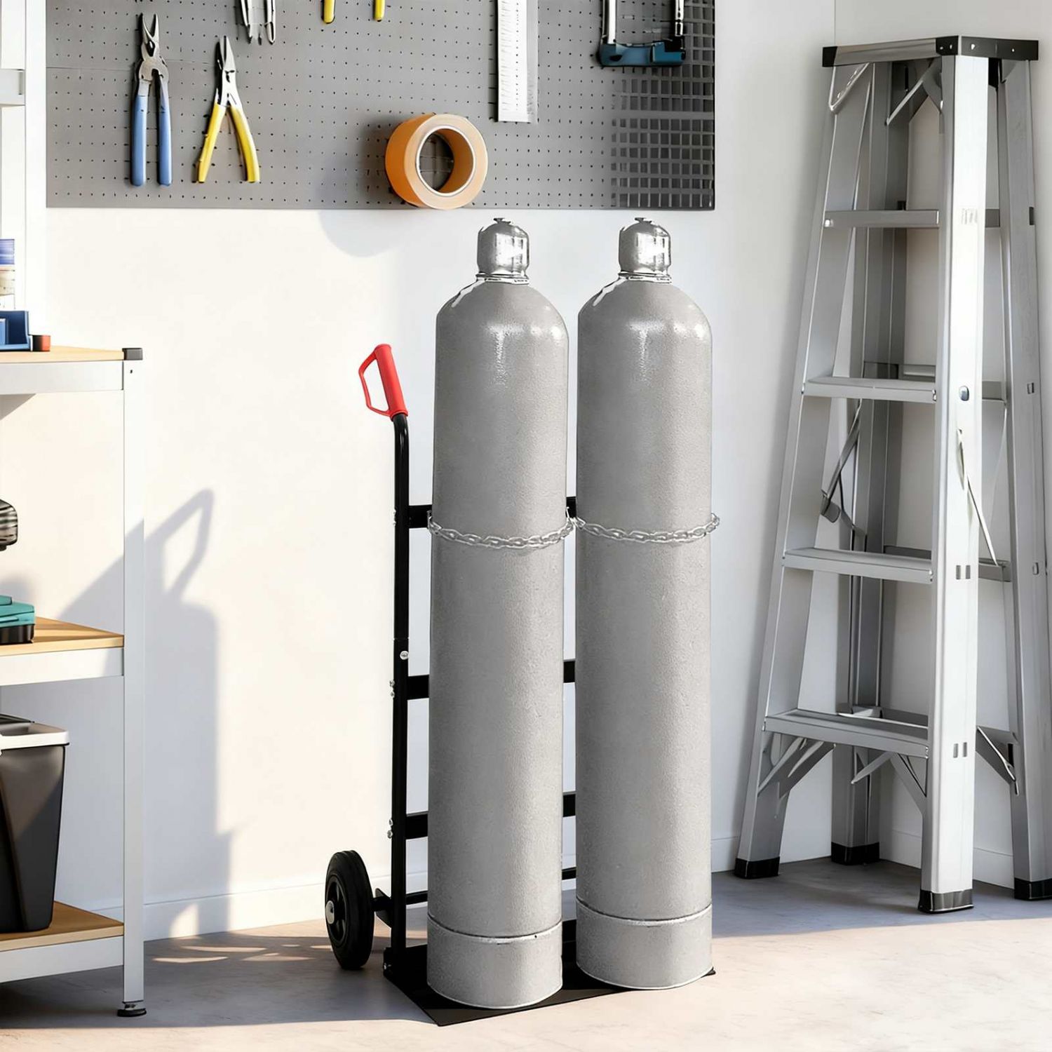 Käsikäru Must ja punane 63 x 43,5 x 110 cm Teras