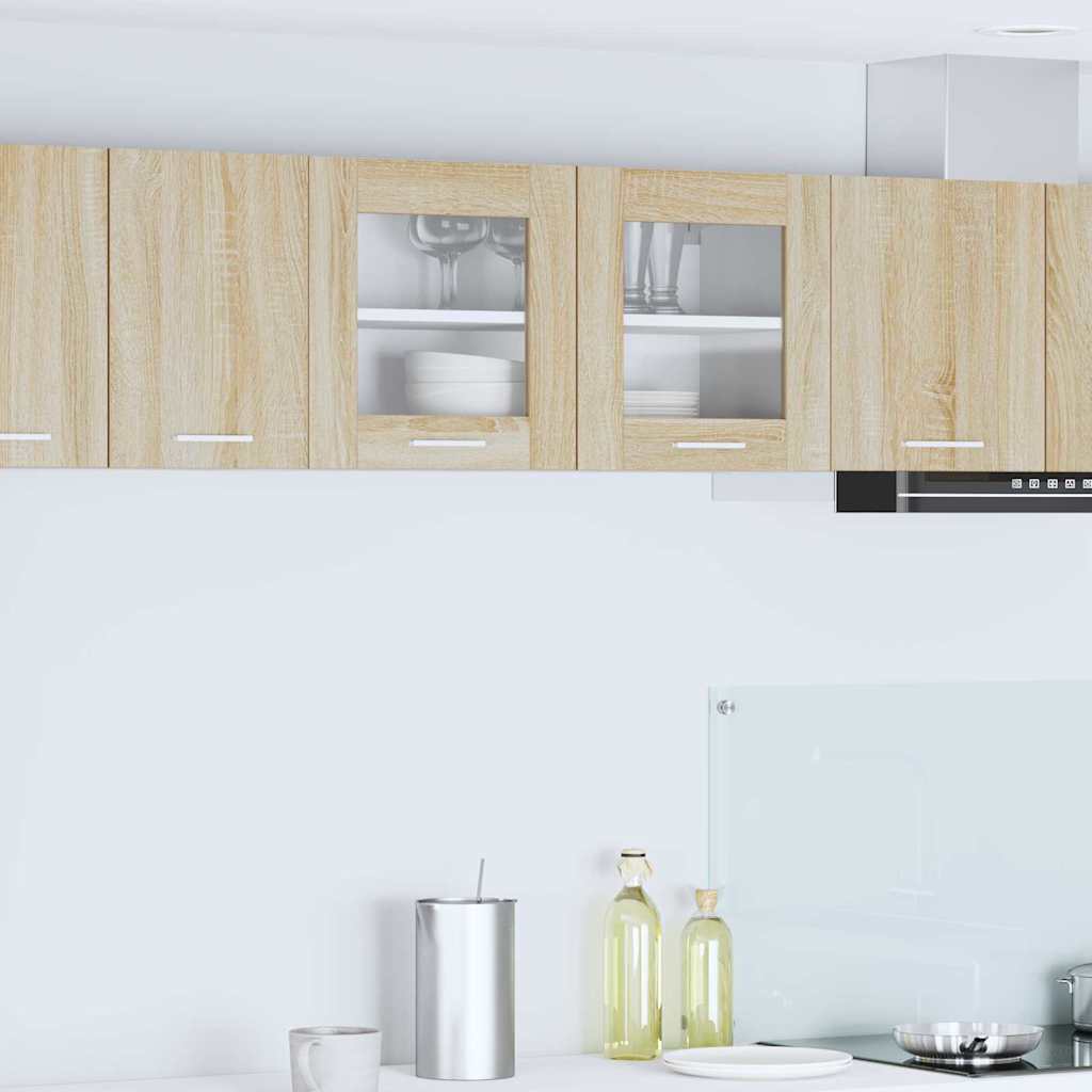 Seinakapp riiuliga Riga Sonoma tammes ja valges 80 x 31 x 40 cm