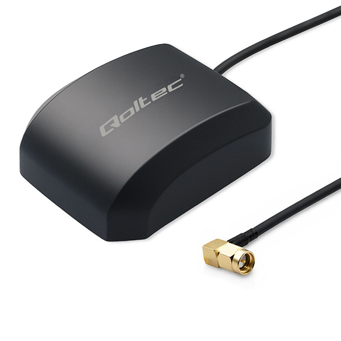 Qoltec Mobile GPS antenna with magnetic base | omnidirectional | 28dBi | 50W | SMA RA