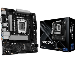 Mainboard|ASROCK|Intel H810|LGA1851|Micro-ATX|Memory DDR5|Memory slots 2|H810M-X