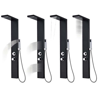 i dušipaneeli süsteem, alumiinium, matt must