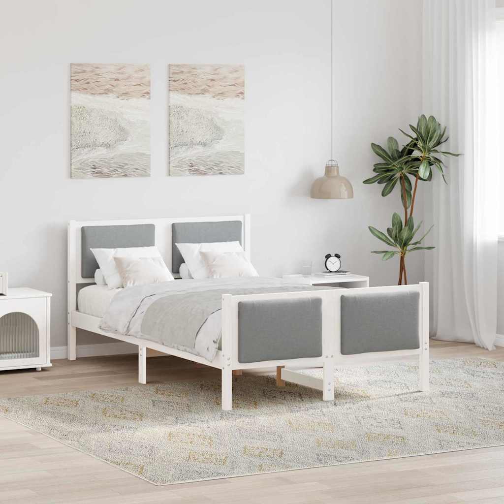 Voodi raam peaga Helehall 120 x 190 cm kangas