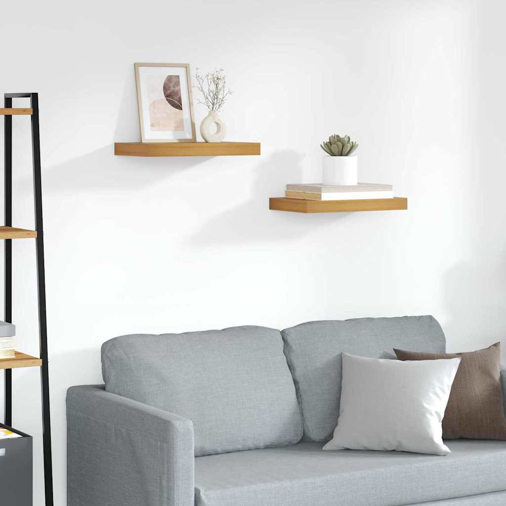 Seinariiul ladustamisega 2 pcs Pruun 40 x 23,5 x 4 cm Tehispuit