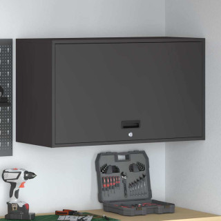 Garage'i seina kapp Must 90 x 40 x 53 cm Pulberkattega teras