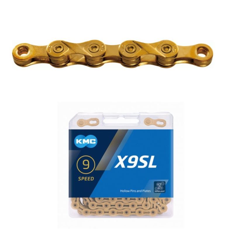 KMC Chain X9 114 Links Gold Box