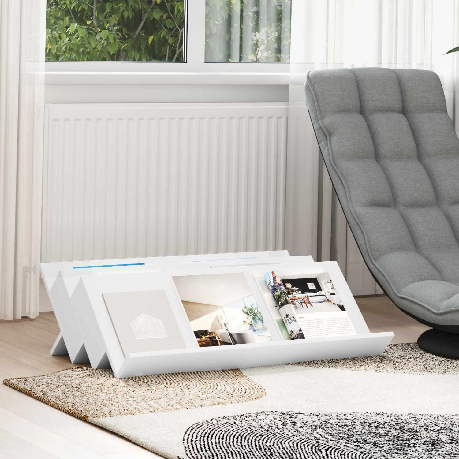 Kõrvalkapp riiuliga Valge 90 x 57,5 x 42 cm Tehispuit