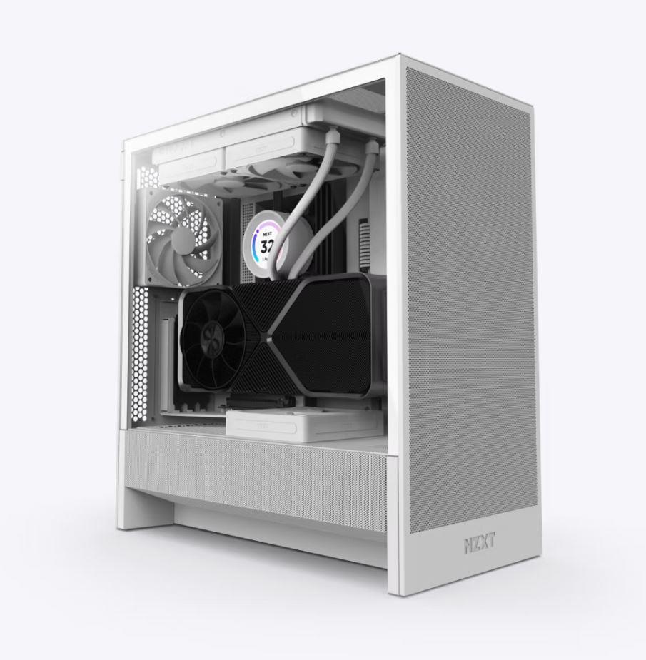 Case|NZXT|H5 Flow|MidiTower|Case product features Transparent panel|Not included|ATX|EATX|MicroATX|MiniITX|Colour White|CC-H52FW-01