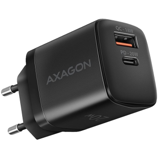 AXAGON ACU-PQ20 wall charger QC3.0/AFC/FCP + PD type-C, 20W, black