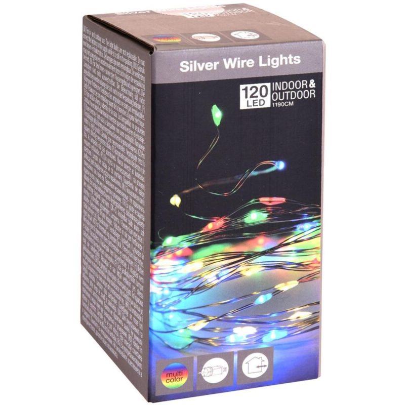 WIRE GARLAND LAMPS 120 LED MULTICOLOR