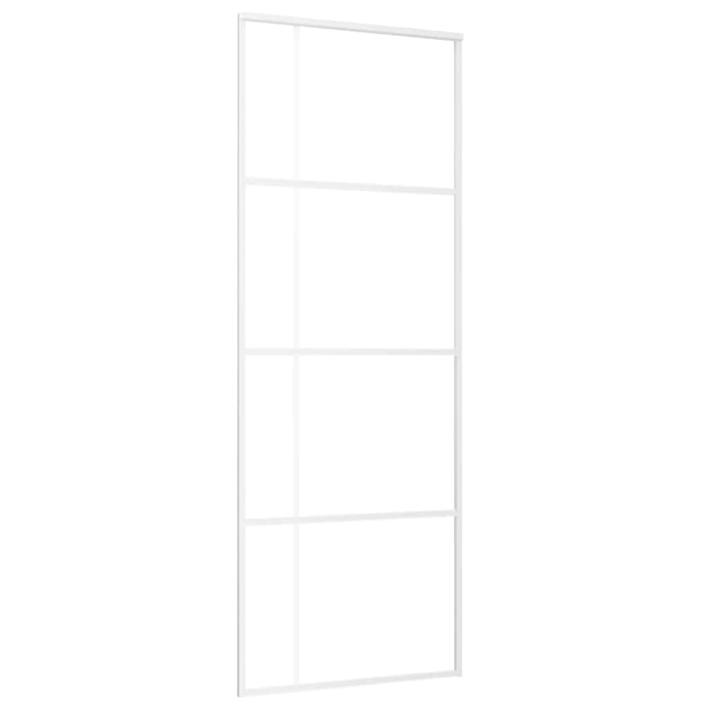 liuguks, ESG-klaas ja alumiinium, 76 x 205 cm, valge