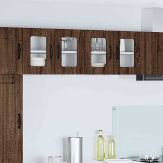 Seinakapp kööki 2 pcs Pruun tamme 60 x 31 x 40 cm Tehispuit