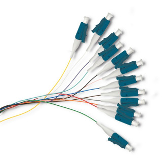 Qoltec 12 x Pigtail fiber optic LC/UPC | Singlemode | G657A2 | 2m