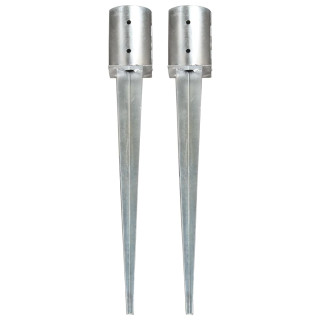 maavaiad 2 tk hõbedane 10 x 76 cm tsingitud teras