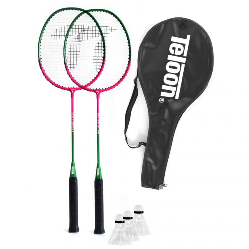 SMJ Badminton Set /2 Rackets + 3 Shuttlecocks/ TL020