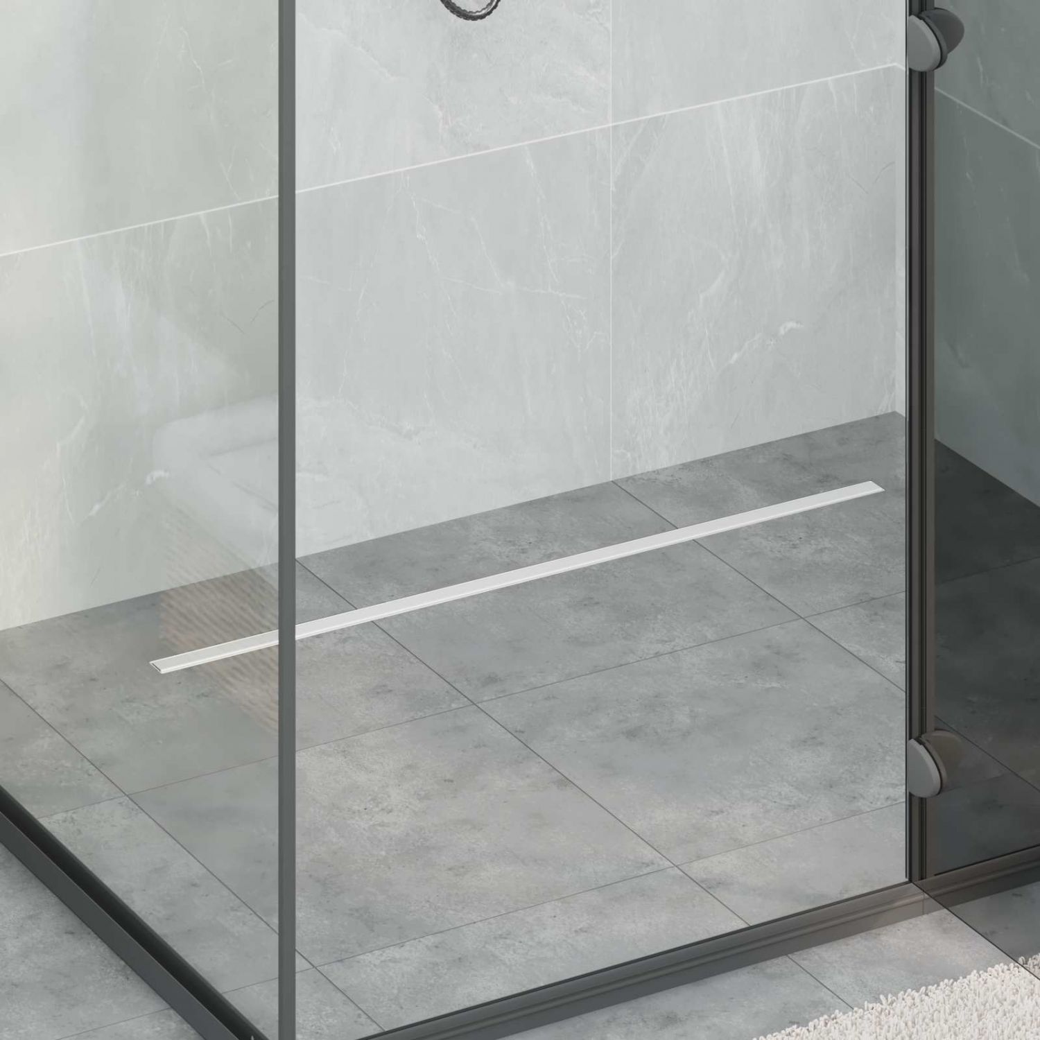 360° Dušivoolik Slim mudeliga Hõbedane 90 cm