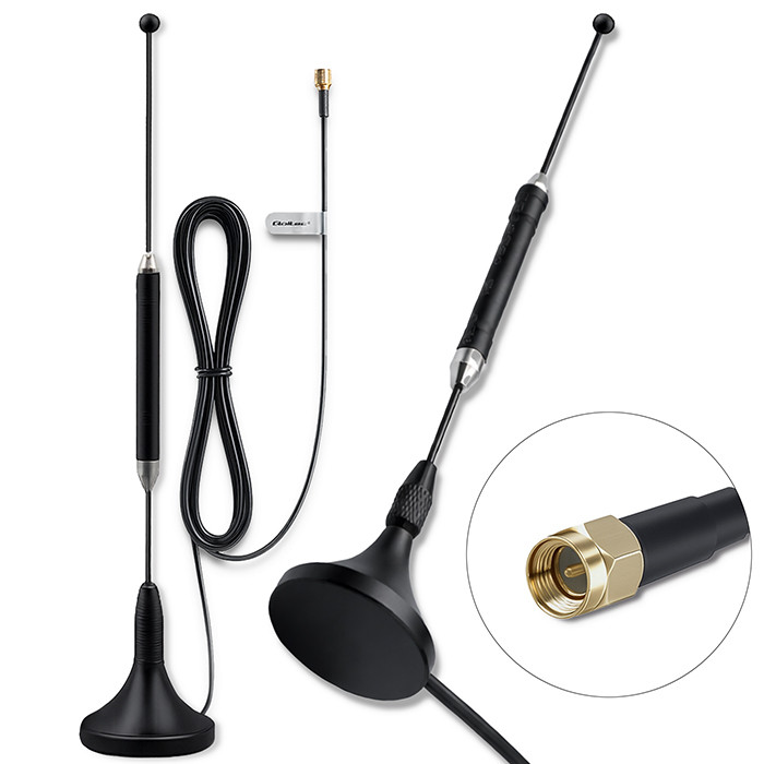 Qoltec 4G LTE antenna with magnetic base | 5dBi | omnidirectional | indoor | 600-2700 MHz | SMA | 3m