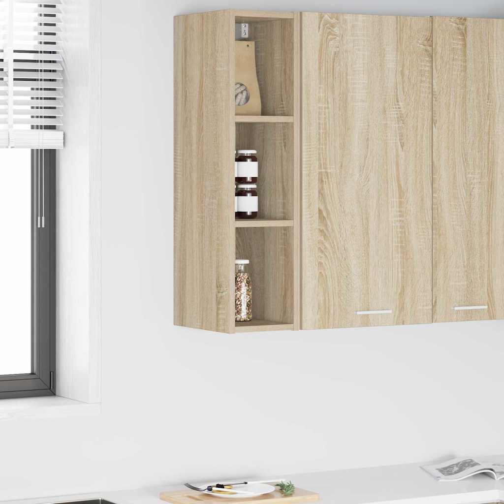 Seinakapp riiuliga Riga Sonoma tamm 20 x 29,5 x 80 cm Tehispuit