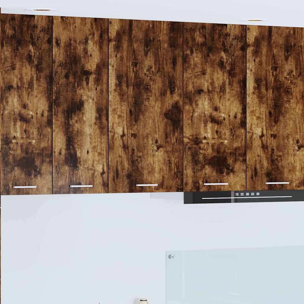 Seinakapp uksega Riga Suitsutatud tamm ja valge 40 x 31 x 80 cm