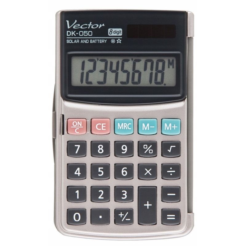 Vector Pocket Calculator DK-050, Gray