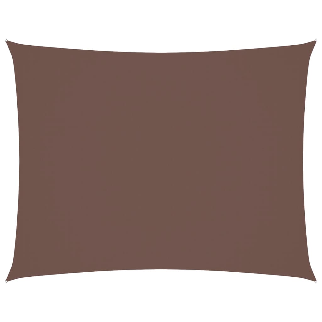 oxford-kangast päikesepuri, ristkülik, 5 x 7 m, pruun