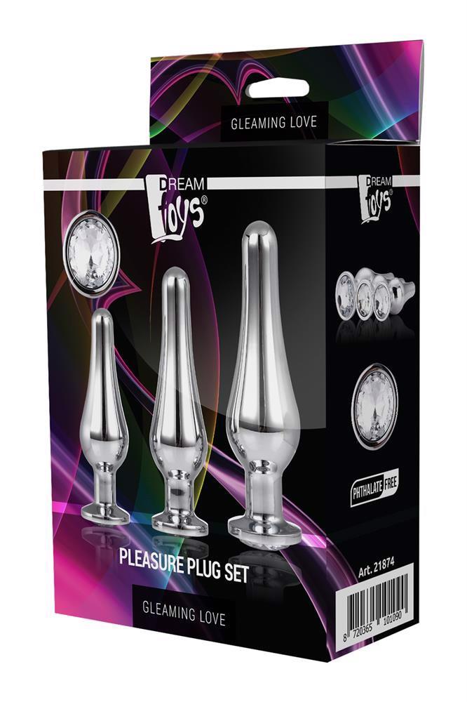 Набор анальных пробок Gleaming Love Pleasure Set Silver