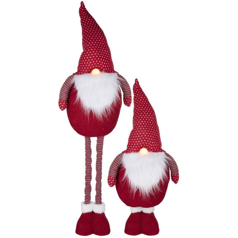 SANTA CLAUS ON TELESCOPIC LEGS 30X18X100CM ARTICASA RED