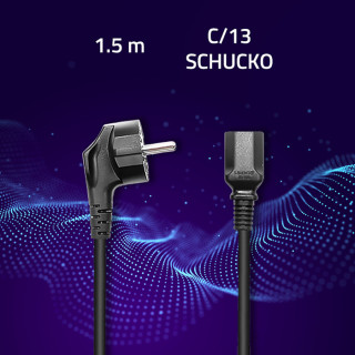 Qoltec Power cable IEC C13/SCHUKO | 3x0.75mm² | 1.5m