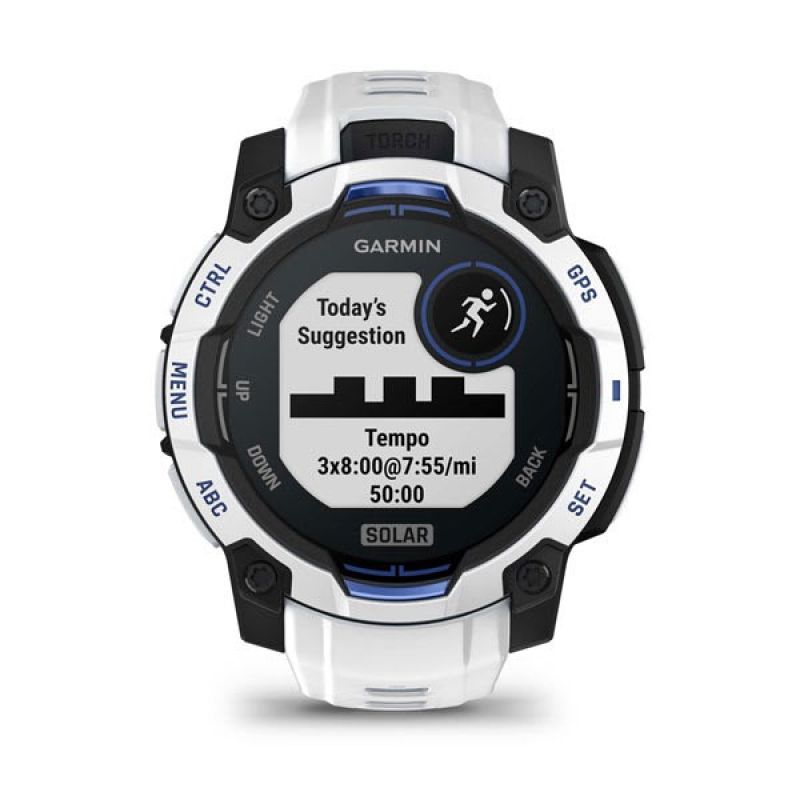 GARMIN Instinct 3 45mm SOLAR Whitestone smartwatch