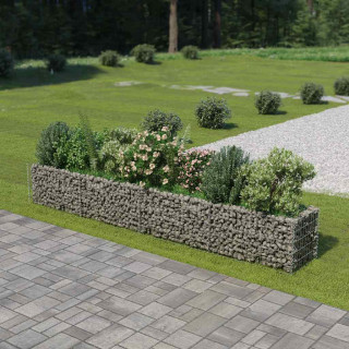 Габион-клумба из оцинкованной стали, 360 x 50 x 50 см