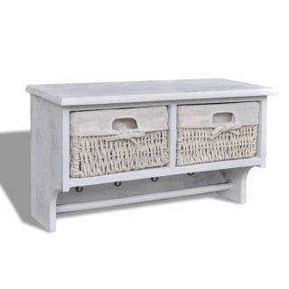 seinariiul, valge, 60 x 23,5 x 33 cm, Paulownia puit