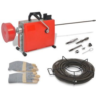 Машина для прочистки труб 250 Вт, 15 м x 16 мм, 4,5 м x 9,5 мм