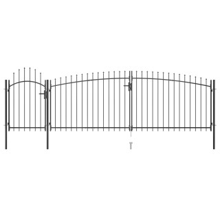 terava otsaga aiavärav 5 x 2 m, must