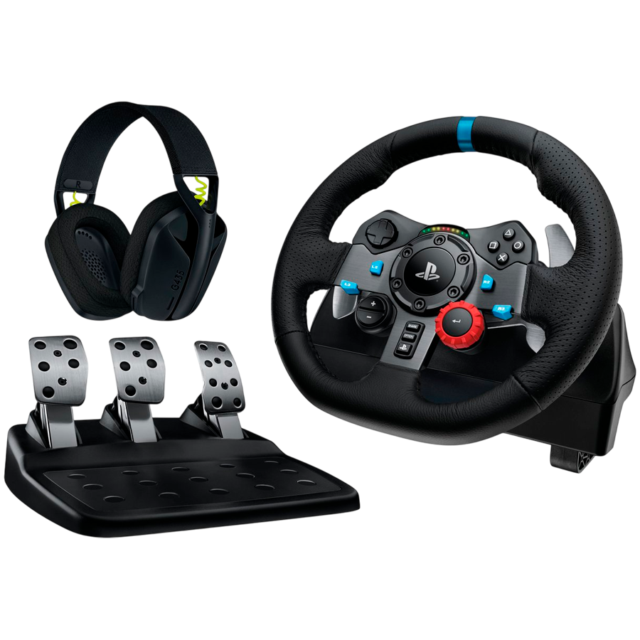LOGITECH G29 EU + G435 - BLACK - USB - PLUGC - EMEA-914 - EU