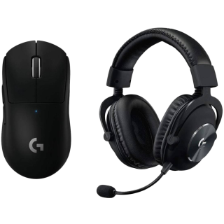 Беспроводная игровая мышь и гарнитура LOGITECH G PRO X LIGHTSPEED - ЧЕРНАЯ - 2.4 ГГц/BT