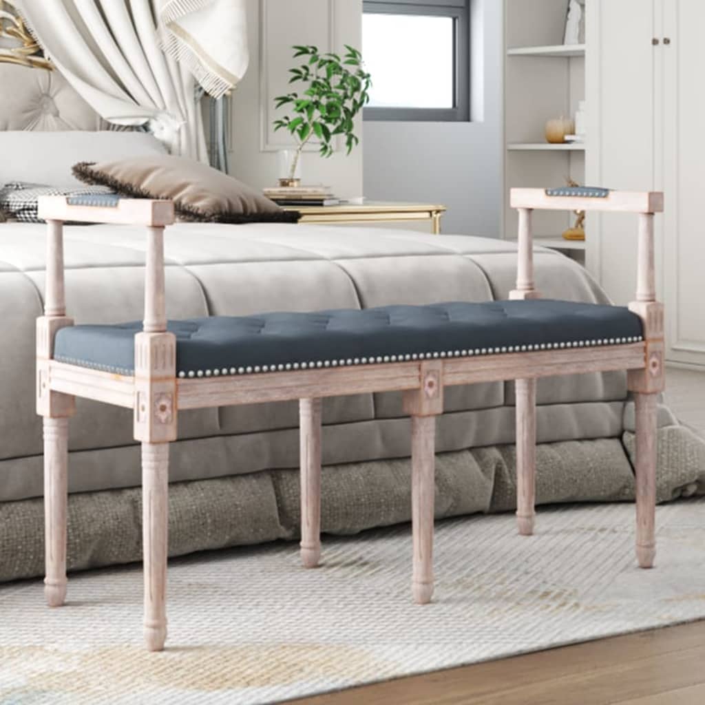 Банкетка розовая, темно-серая, 110 x 40 x 70 см, бархат