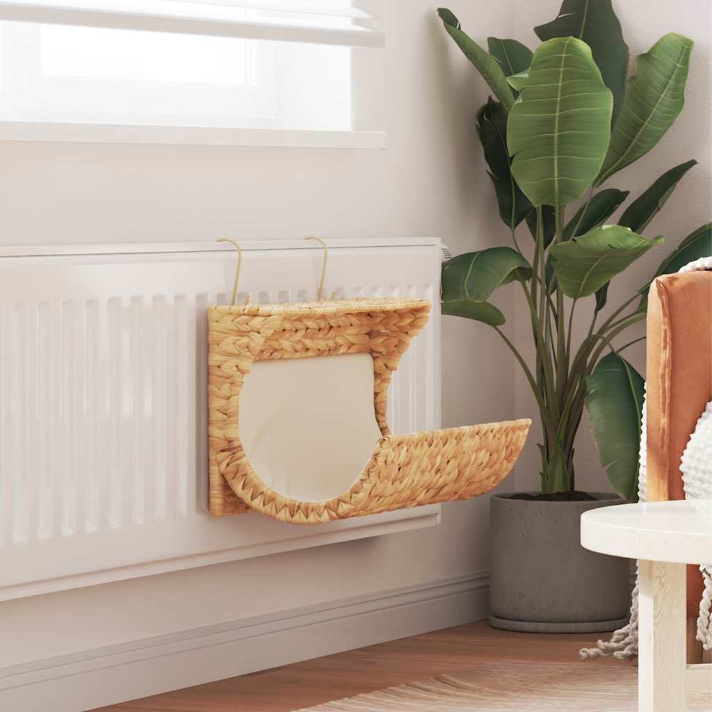 Лежанка-гнездо для кошки с подушкой, водяной гиацинт, 37 x 20 x 20 см